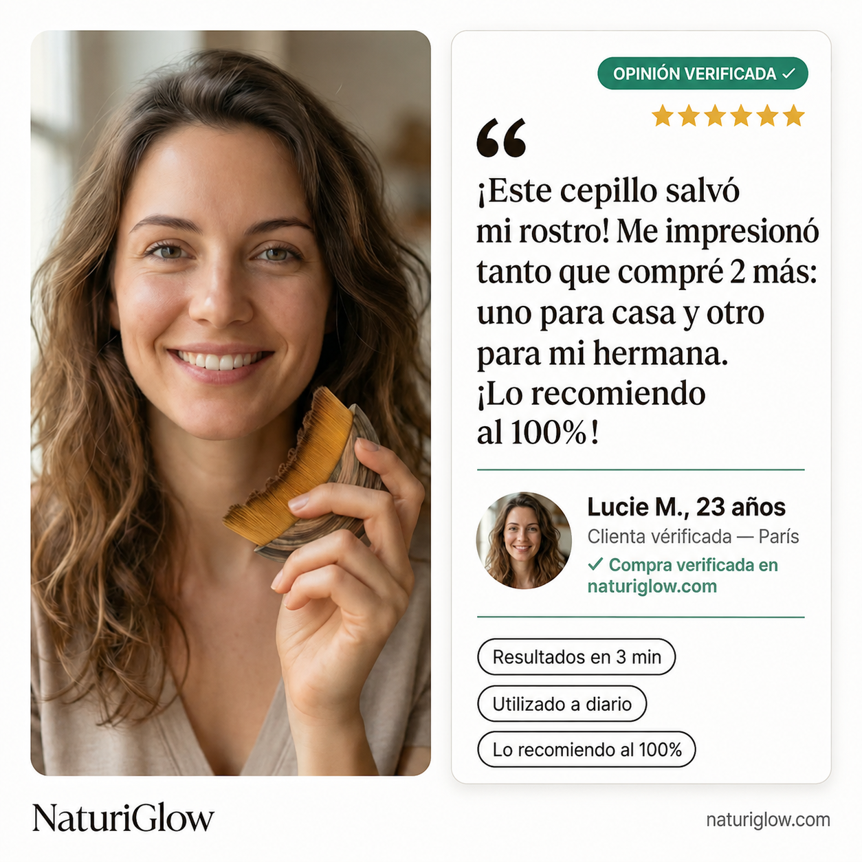 NATURIGLOW - Cepillo para el drenaje linfático