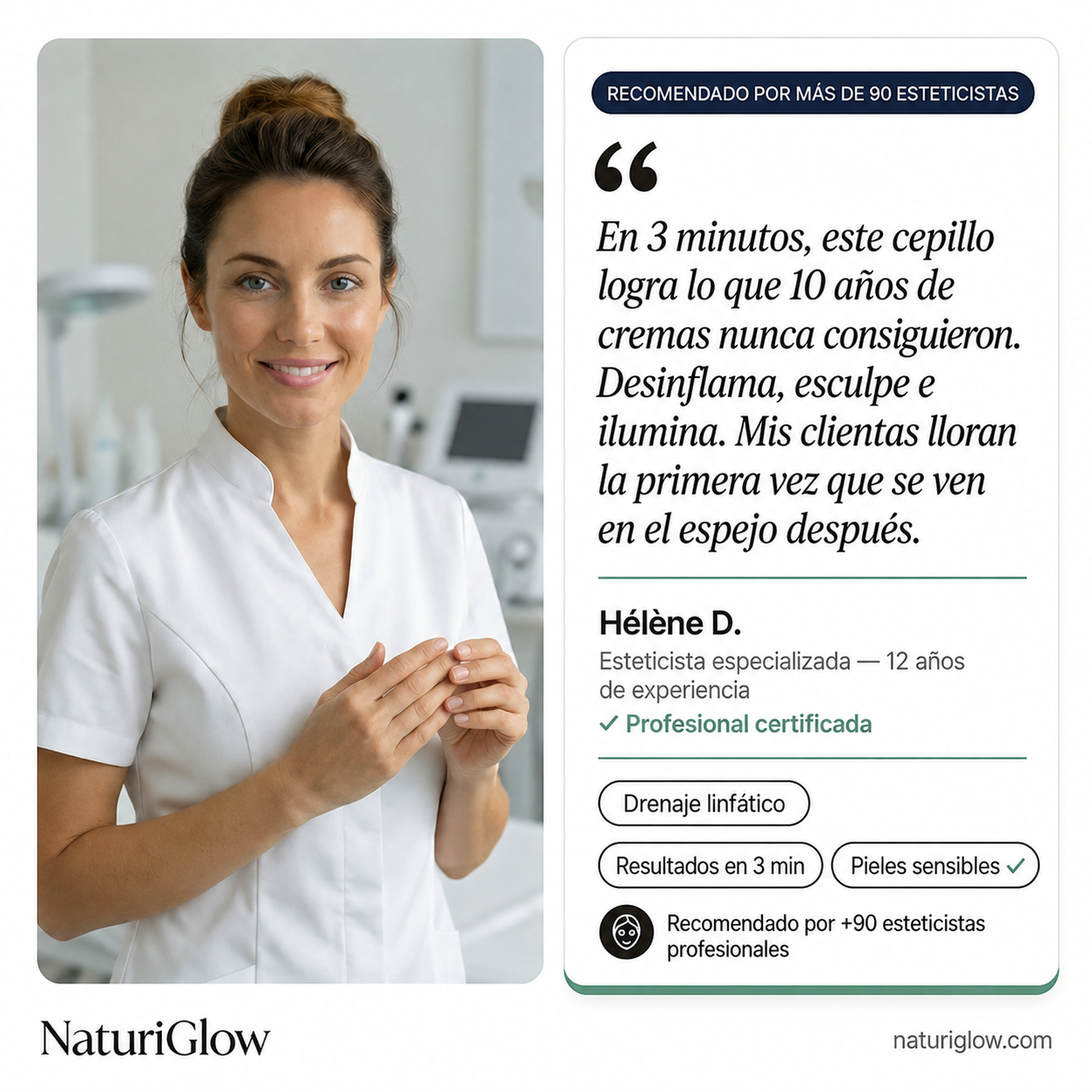 NATURIGLOW - Cepillo para el drenaje linfático