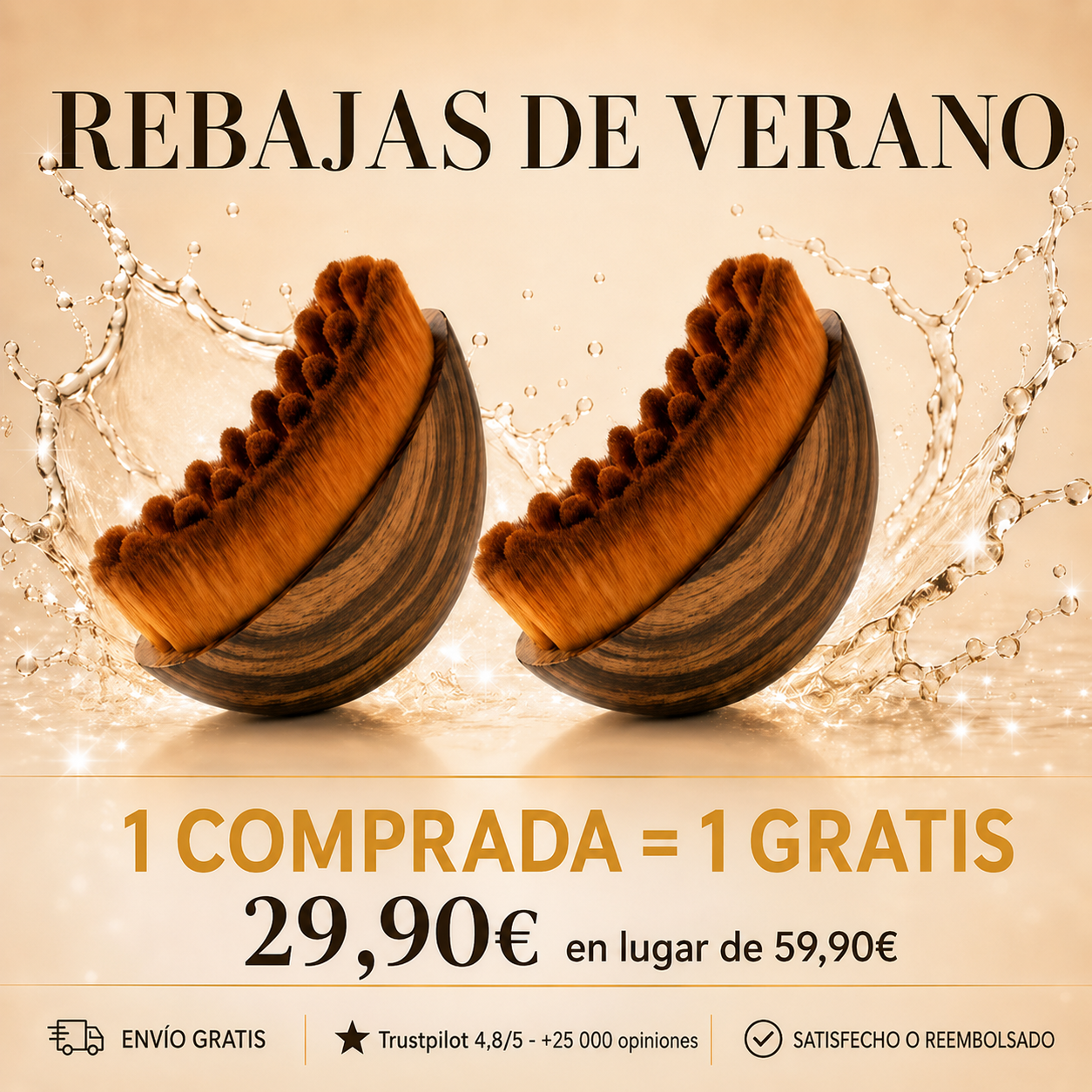 NATURIGLOW - Cepillo para el drenaje linfático